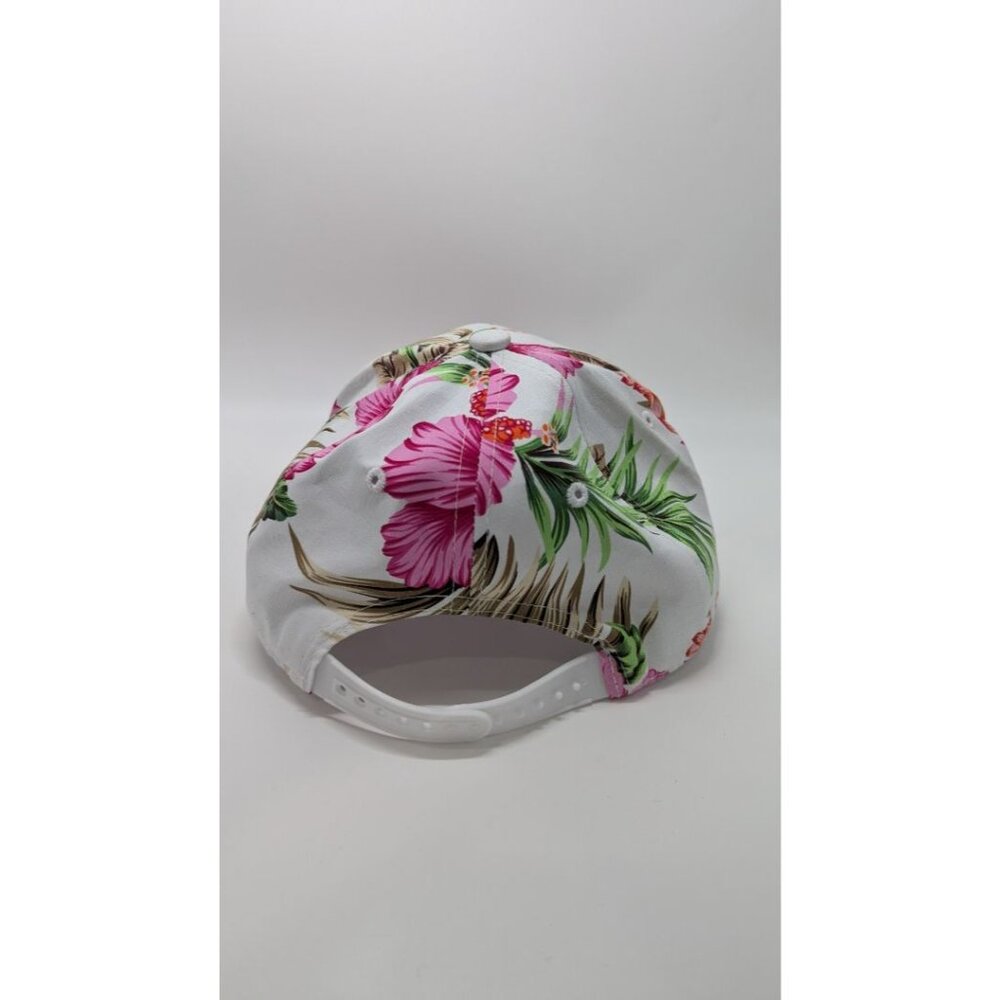 Crown White/Pink Floral "Kali Kiano" Baseball Cap - Picture 2 of 3